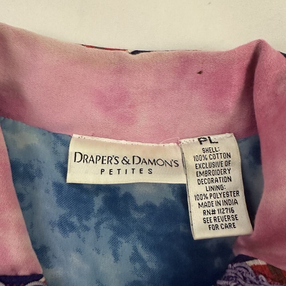 Drapers Damons Womens Vintage 90s Embellished Jacket Size L P Pink Hearts Beaded - Picture 9 of 14